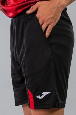 Bermuda Calção Joma Supernova Preto Vermelho