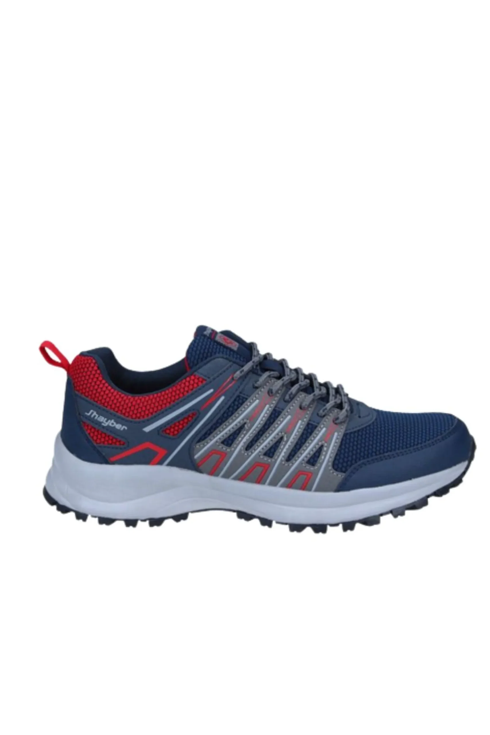 Calçado Trail Running Homem J´hayber Ralon. Azul Marinho/vermelho