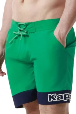 Calções De Banho Homem Kappa Logo Fuxom. Verde.