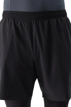 Calções De Corrida Respiráveis Homem 4f. Preto