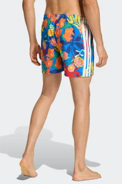 Calções De Natação Mexicana Florals 3 Stripes 5 Polegadas adidas