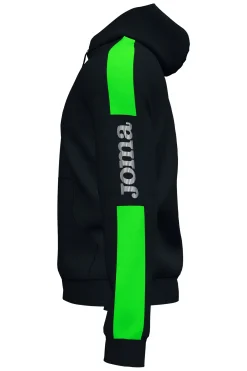 Camisola Com Capuz Joma Championship IV Preto Verde Fluorescente