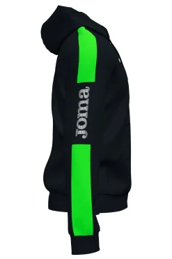 Camisola Com Capuz Joma Championship IV Preto Verde Fluorescente