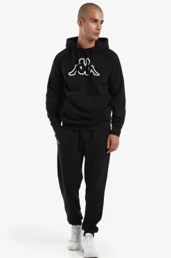 Camisola De Ginástica Com Capuz E Bolso Canguru Kappa Zaiver. Black 303wep0