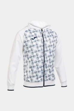 Casaco Com Capuz Joma Supernova III Branco Azul Marinho