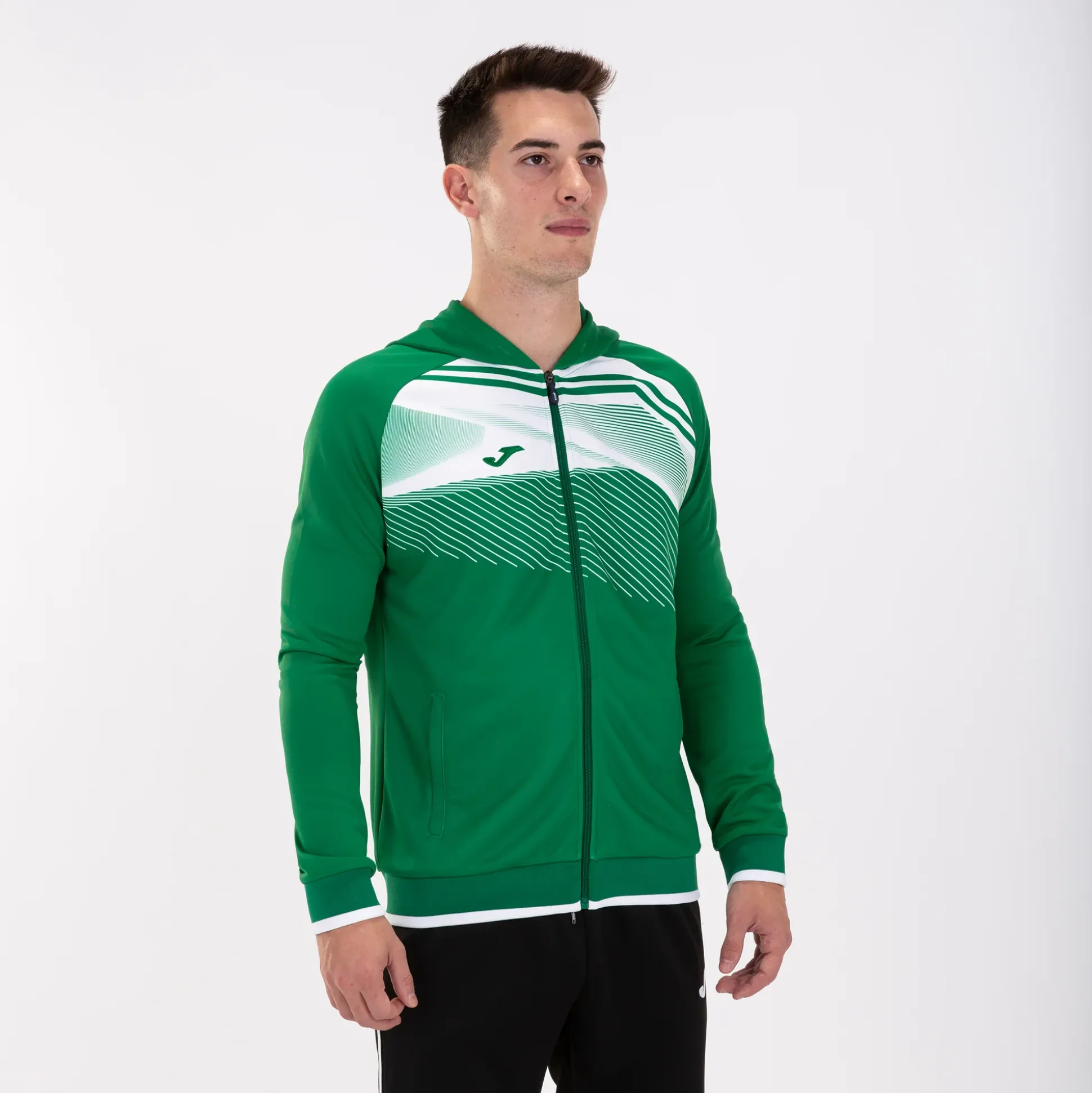 Casaco Com Capuz Joma Supernova II Verde Branco