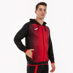 Casaco Com Capuz Joma Supernova Preto Vermelho