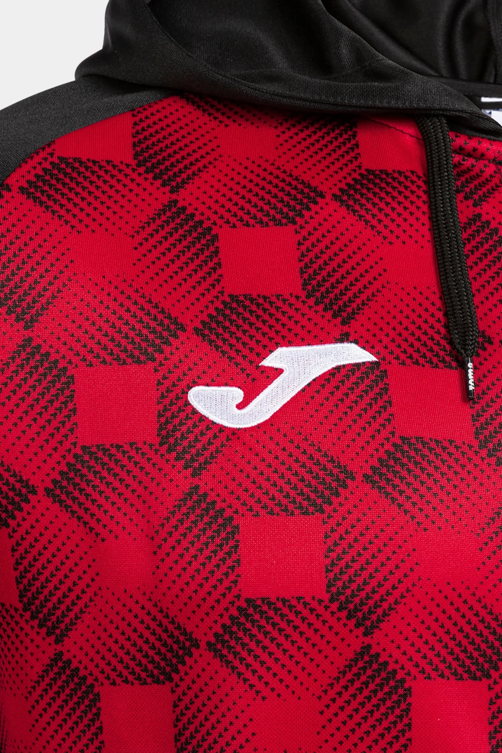 Casaco Com Capuz Joma Supernova III Preto Vermelho