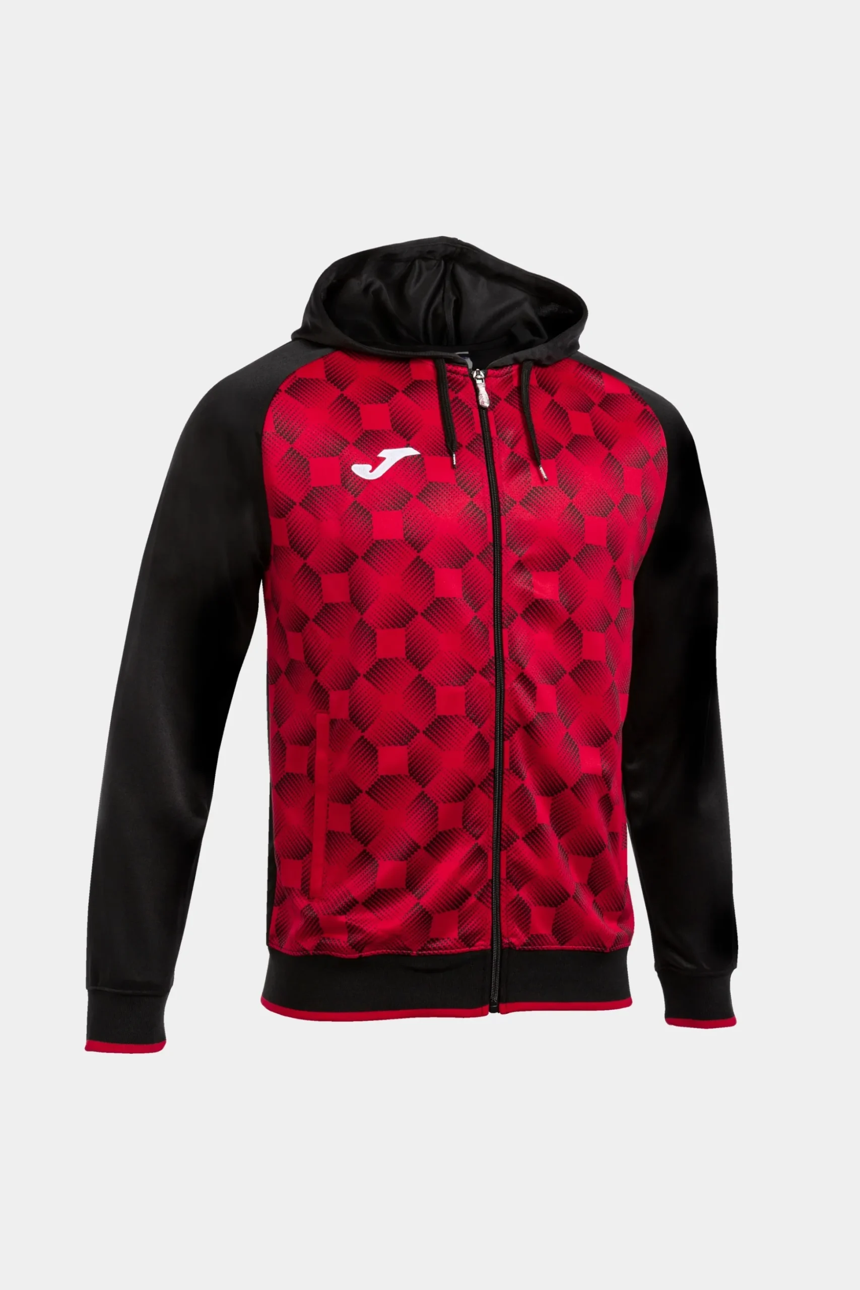 Casaco Com Capuz Joma Supernova III Preto Vermelho