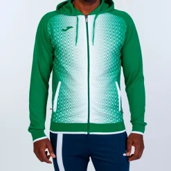 Casaco Com Capuz Joma Supernova Verde Branco