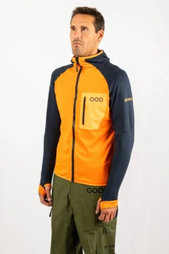 Casaco De Esqui Isolado Leve Ecoon Ecoactive Com Capuz Laranja/azul-marinho