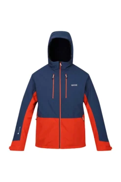 Casaco Impermeável De Caminhada Homem Regatta Highton Str Iii. Azul/laranja