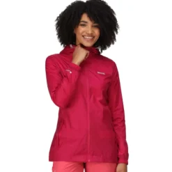 Casaco Impermeável De Chuva Mulher Regatta Pack It Iii Rosa