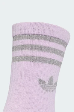 Meias De Cano Médio Com Glitter 3 Riscas 3 Pares adidas