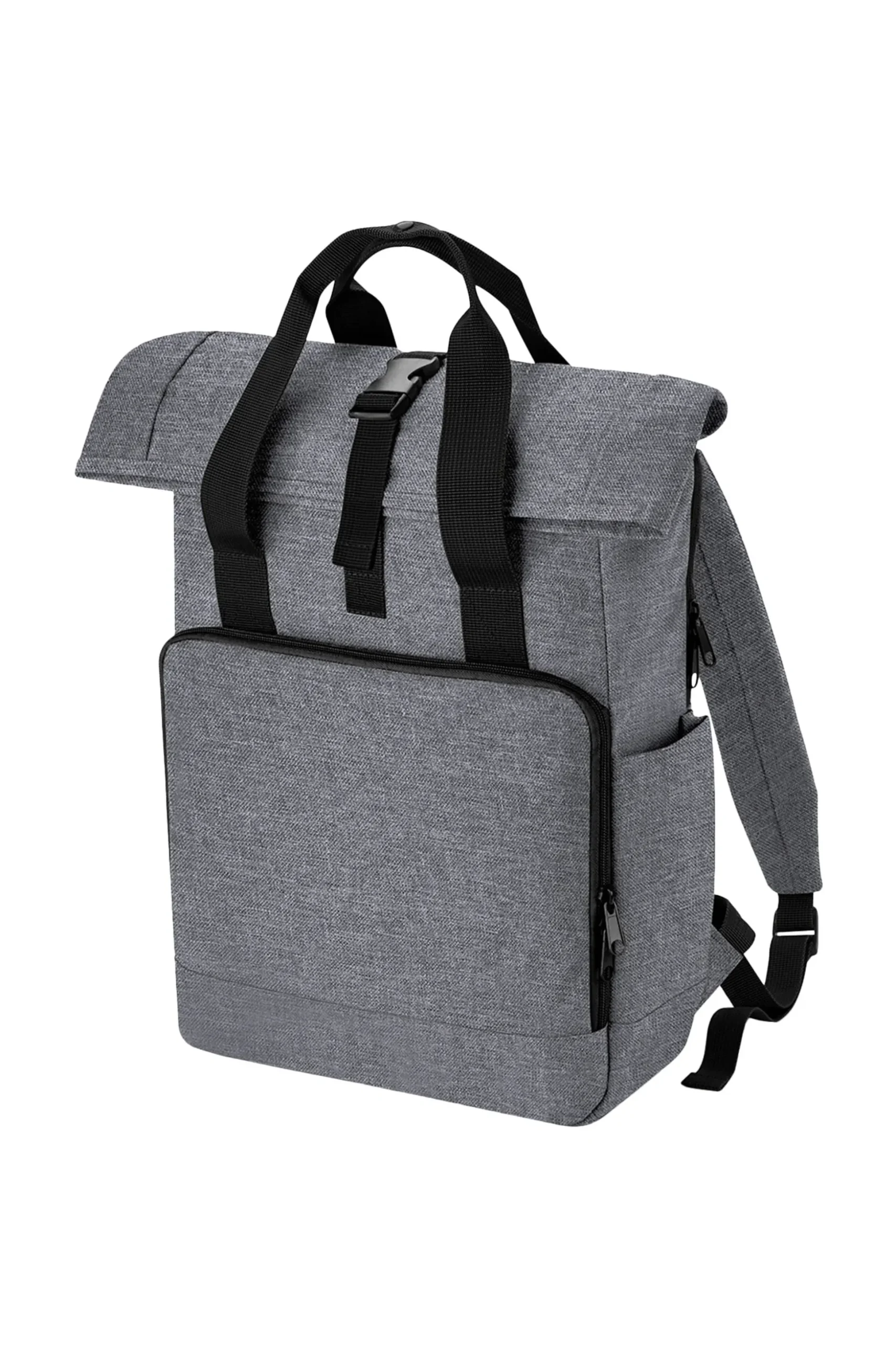 Mochila Unisex Adult Roll Top Reciclado Twin Handle Backpack Bagbase