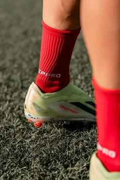 Pack 2 Pares Meias Futebol Grip Pro Antiderrapantes Vermelho