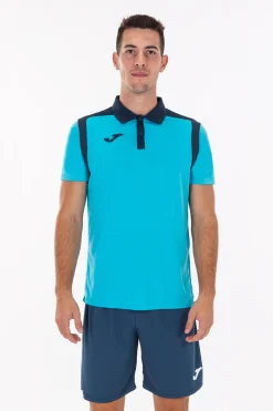 Pólo M/c Joma Championship V Azul-turquesa Fluorescente Azul Marinho