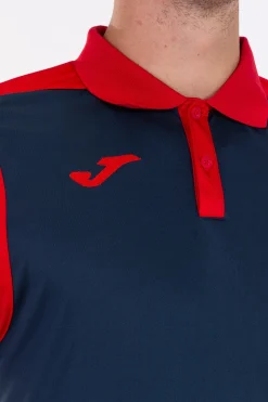 Pólo M/c Joma Championship V Azul Marinho Vermelho