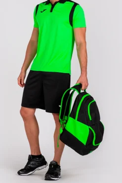 Pólo M/c Joma Championship V Verde Fluorescente Preto