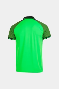 Pólo M/c Joma Essential II Verde Fluorescente Preto