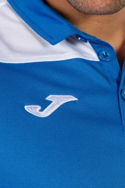 Pólo M/c Joma Hobby II Azul Royal Branco
