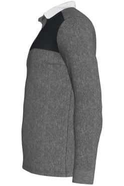 Polo De Manga Comprida Joma Winner II Cizento Melange Preto
